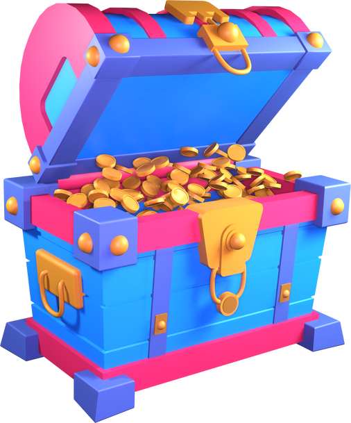 3D Treasure Chest Illustration